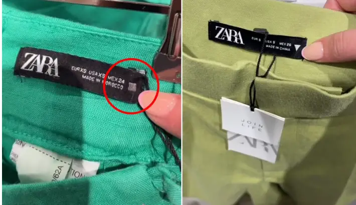 Brand Tags and Labels of zara