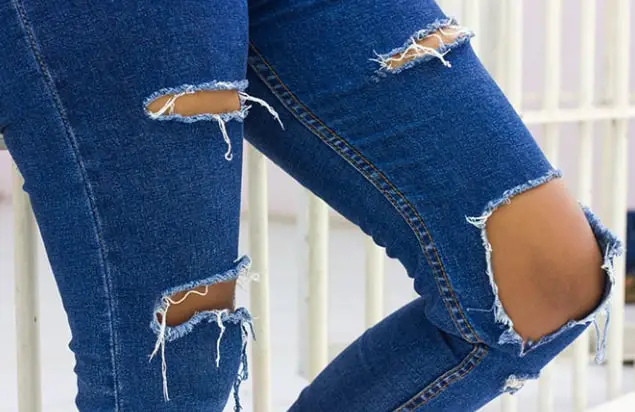 Distressed Jeans Still in Style