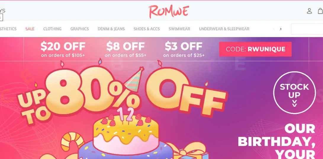 Romwe store