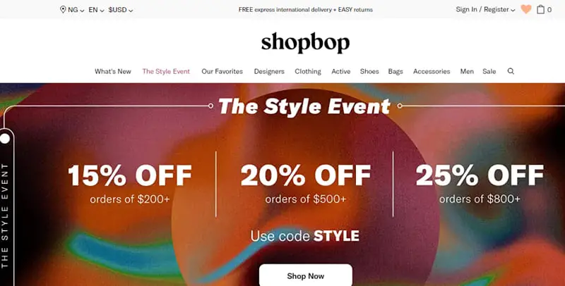 Shopbop store